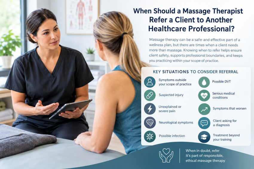 When Should a Massage Therapist Refer a Client to Another Healthcare Professional?